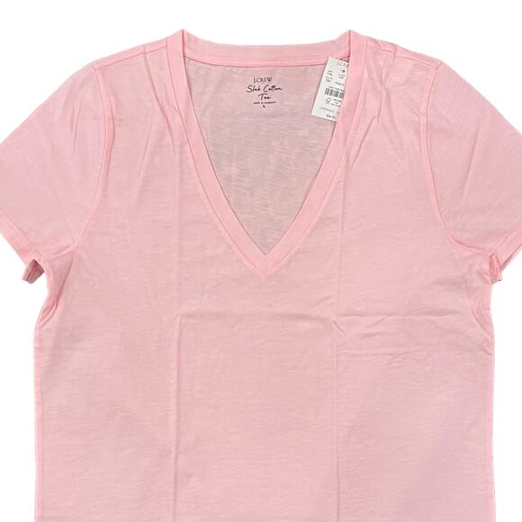 NWT J. Crew Fresh Bouquet Pink Vintage Slub Cotton V-Neck Tee - SIZE XL - Picture 3 of 10